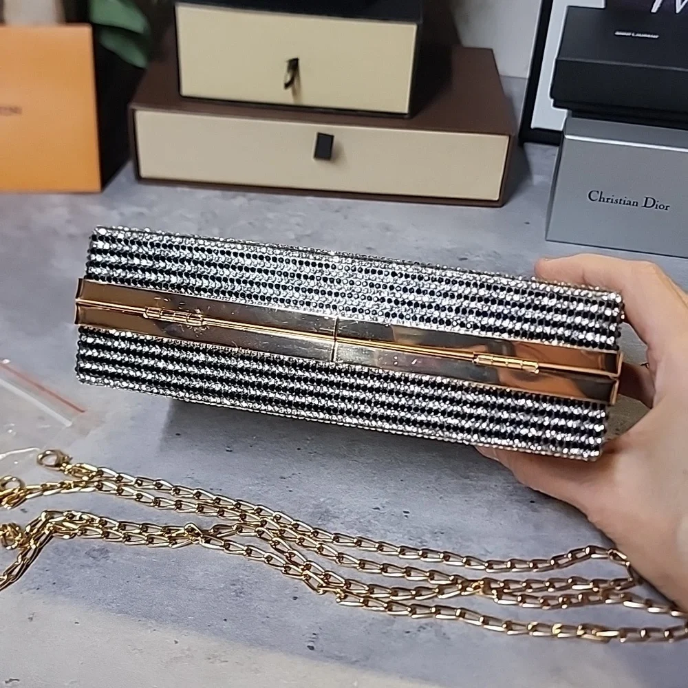 Rhinestone Boom box crossbody/ clutch bag - Picture 5 of 14